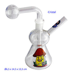 14,5cm  BONG DE CRISTAL