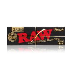 RAW  -  CLASSIC (24 BOOKLETS) SMOKING PAPER 11/4 RAW BLACK