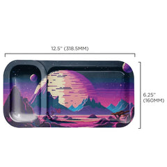 V-Syndicate Duotray Game Over Metal Rolling Tray with Removable Stash Tray 32x16cm