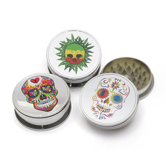 GRINDER SKULL DRAWING (61 MM) CHROME