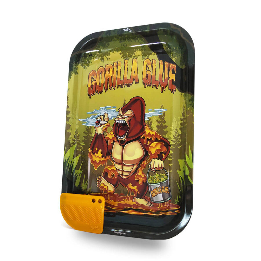 BEST BUDS  - LARGE METAL ROLLING TRAY WITH MAGNETIC GRINDER CARD