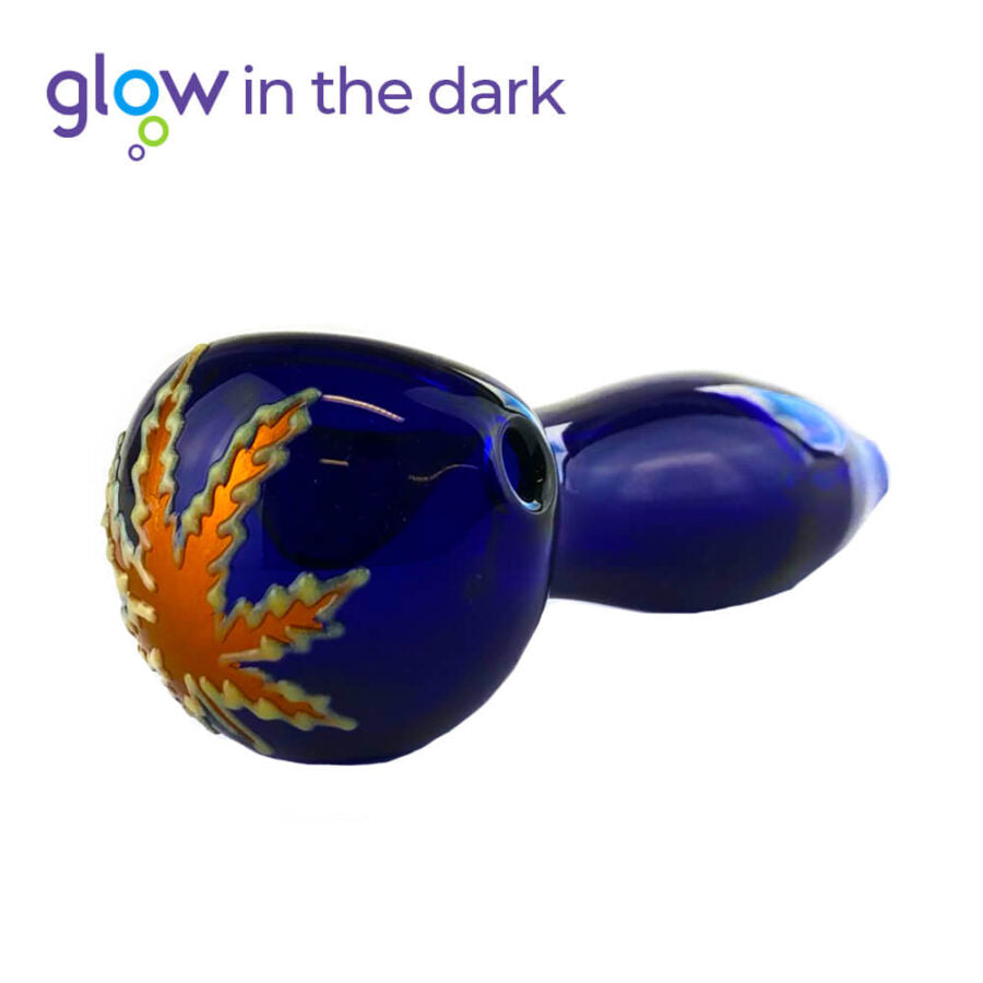 GLASS -  PIPE GLOW IN THE DARK 10CM