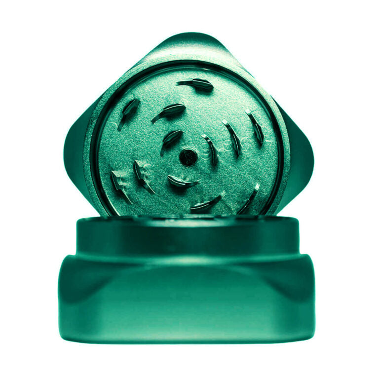 Krush Kube 2.0 Emerald Green Aluminium Grinder 2 Parts – 50mm