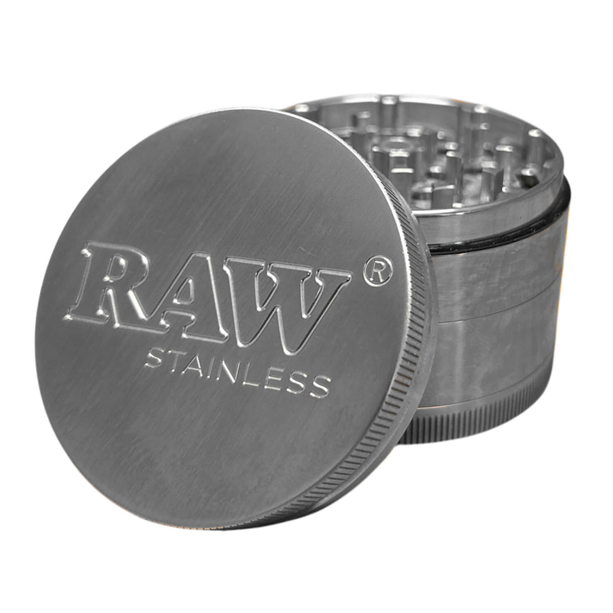RAW Stainless Steel Shredder 50-60mm 4 Parts with Gift Box