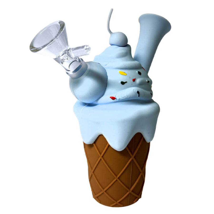 Ice Cream Cone Silicone Pipe 14cm  🍦 😮‍💨