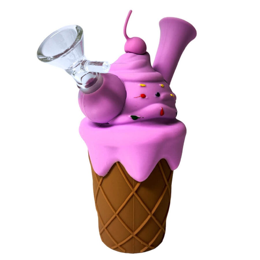 Ice Cream Cone Silicone Pipe 14cm  🍦 😮‍💨