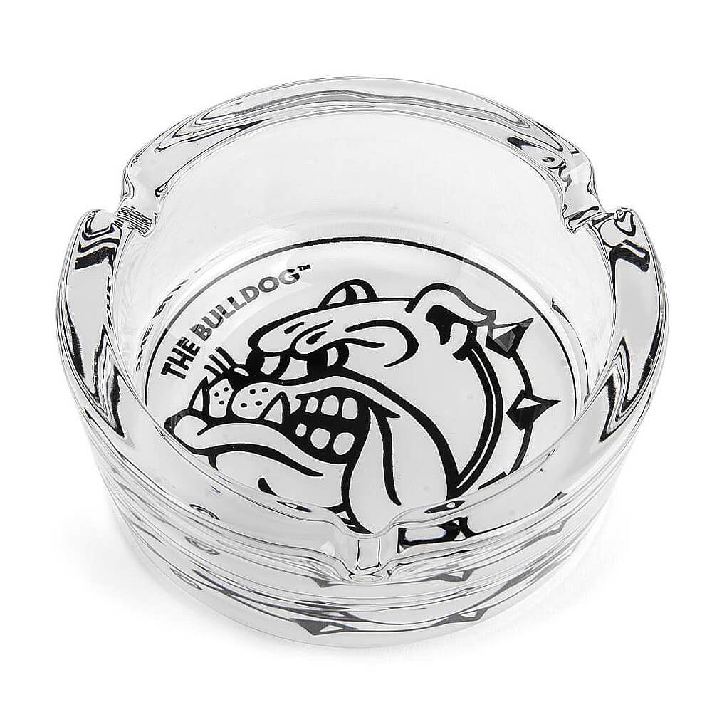 THE BULLDOG ORIGINAL GLASS ASHTRAY