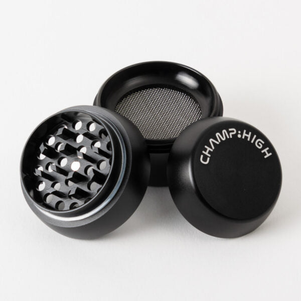 GRINDER CHAMP HIGH ALUMINIUM (60 MM) 4-PART BLACK