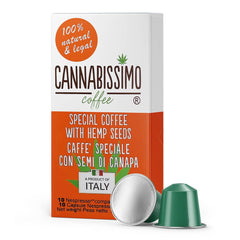 Cannabissimo Nespresso Coffee Capsules with Hemp Seeds (10 capsules)""