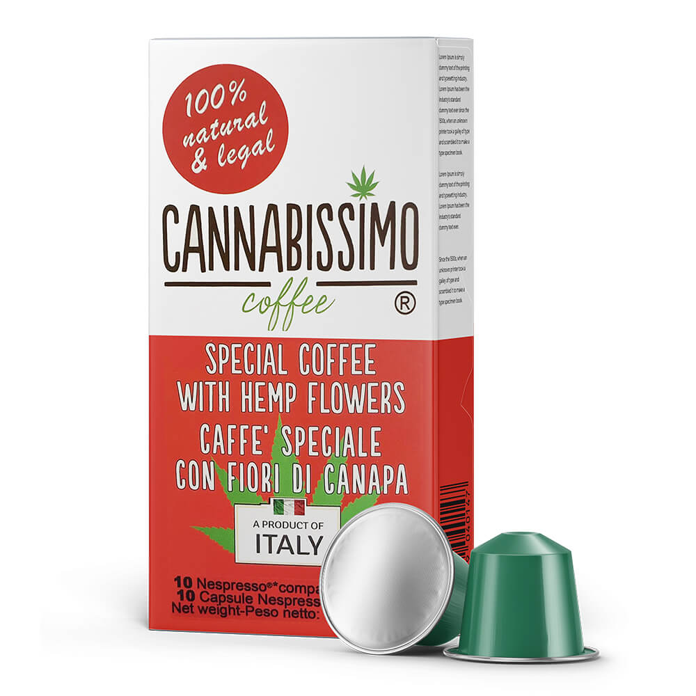 Cannabissimo Nespresso Coffee Capsules with Hemp Flowers (10 capsules)