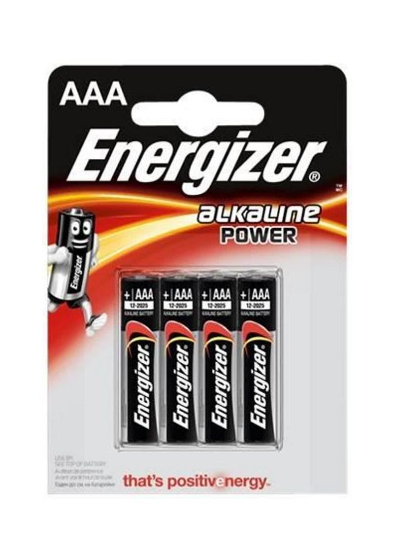 Energizer Battery Alkaline AAA - Pack of 4