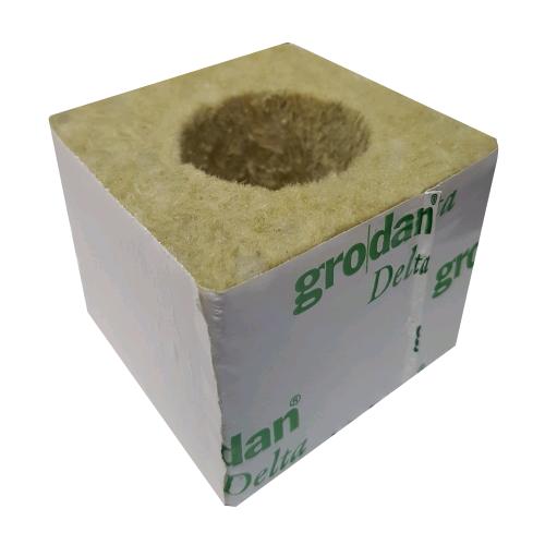 GRODAN ROCKWOOL CUBES - 7.5X7.5X7.5 CM - HOLES Ø4CM