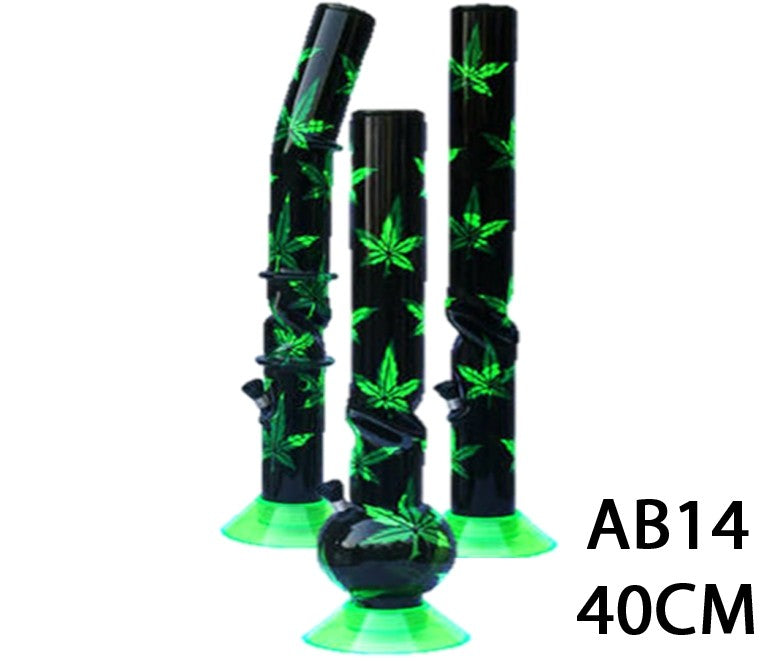 40cm Acrylic Ice Twist Leaf Waterpipes