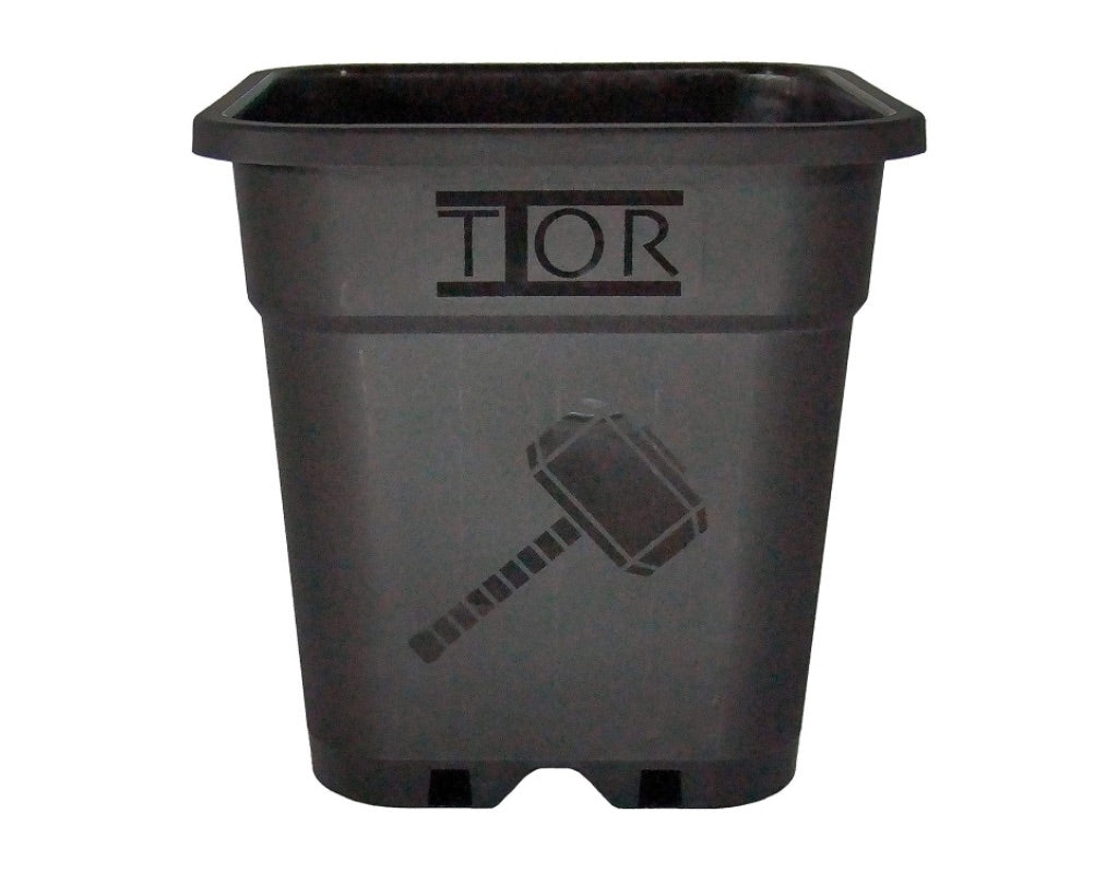 Black square pot Thor Eco 14Lt