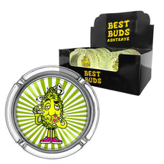 Best Buds Large Glass Ashtrays Pizza