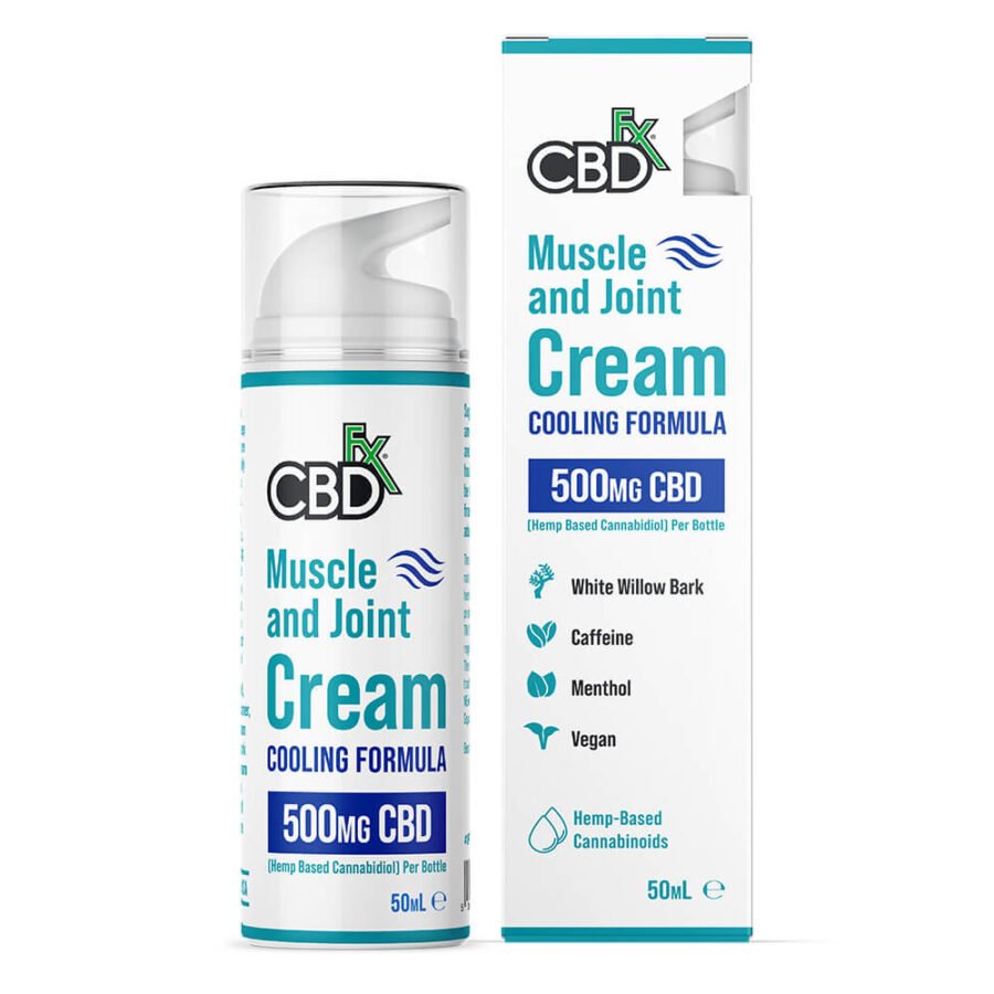 CBDfx Muscle and Joint Cream Cooling Formula 500mg CBD (50ml)
