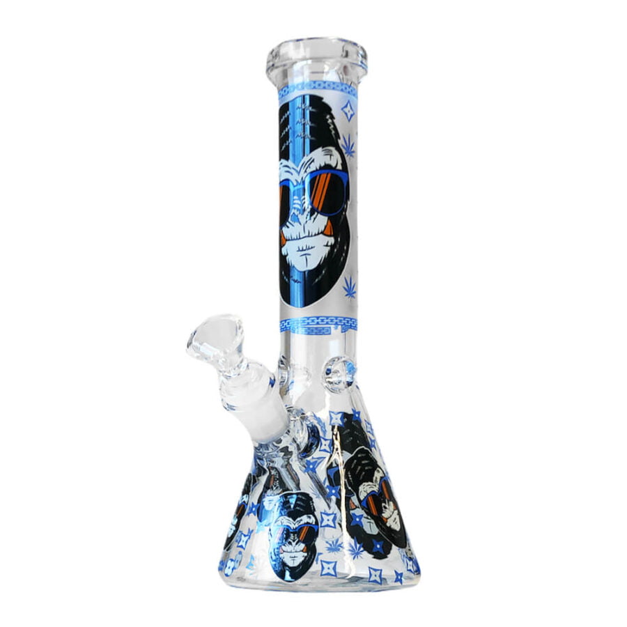 Wholesale Monster Glass-Clay Bong 16cm Blue